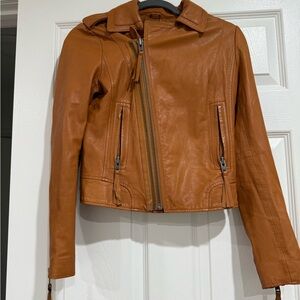 Joie Tan Camel Leather Jacket 🍂🤎